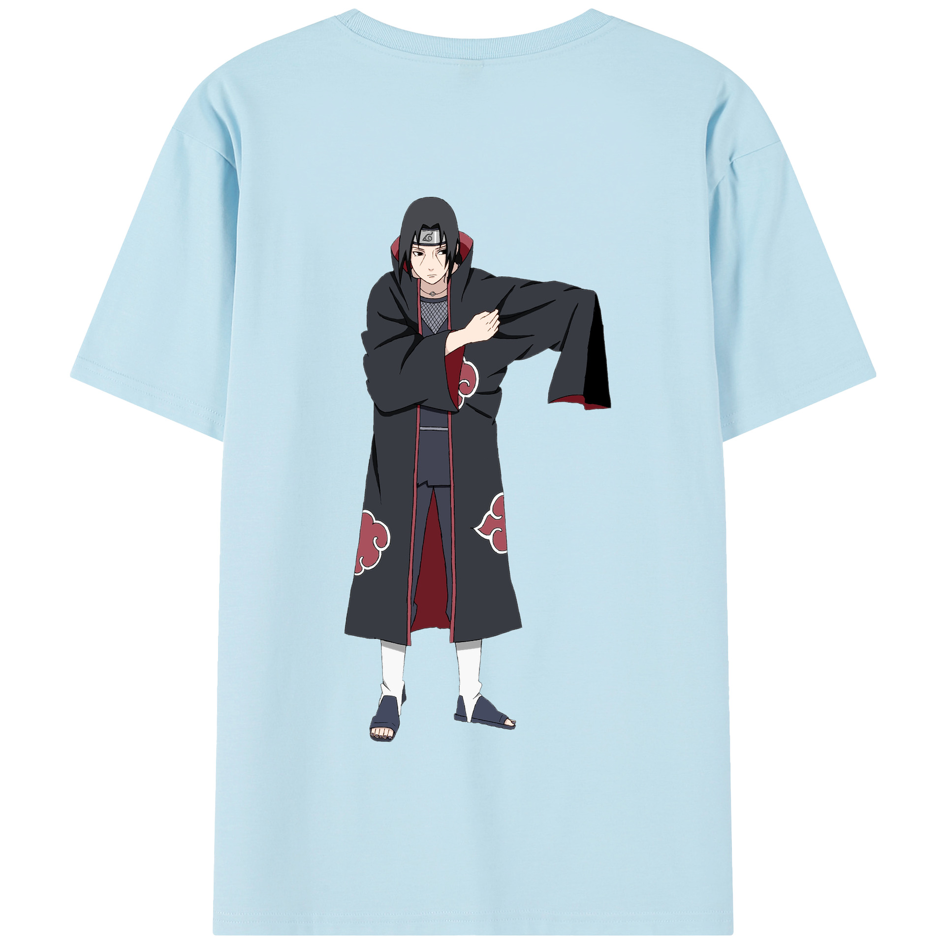 （画像用） NARUTO -ナルト- うちは イタチ Uchiha Itachi 綿100％半袖Tシャツ（背面プリント）